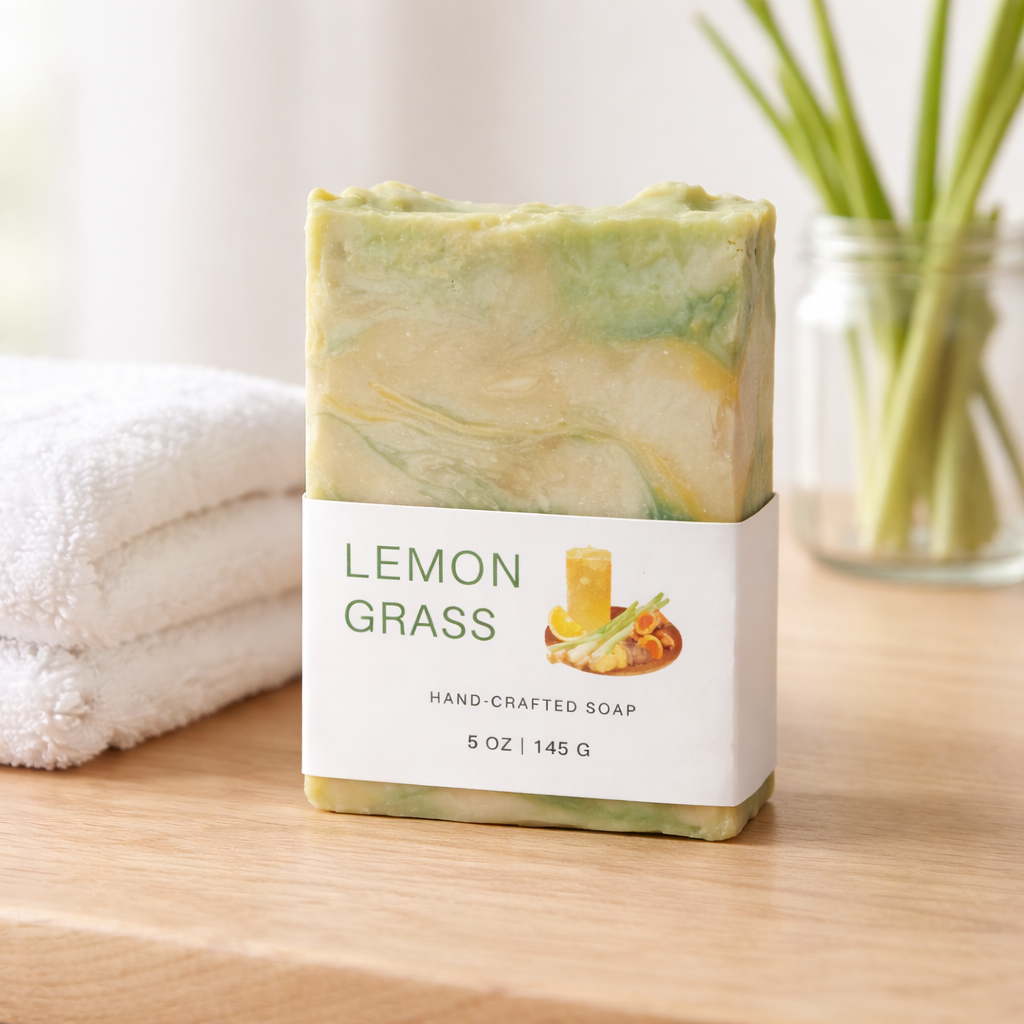 Lemongrass Soap Bar | Fresh Citrus Herbal Handmade Soap