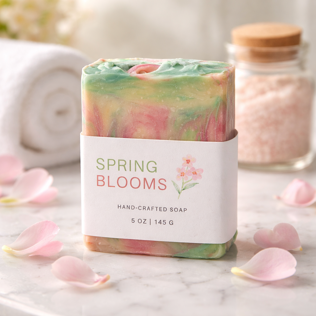 Spring Blooms Soap | Fresh Floral Handmade Soap with Soft Spring Florals